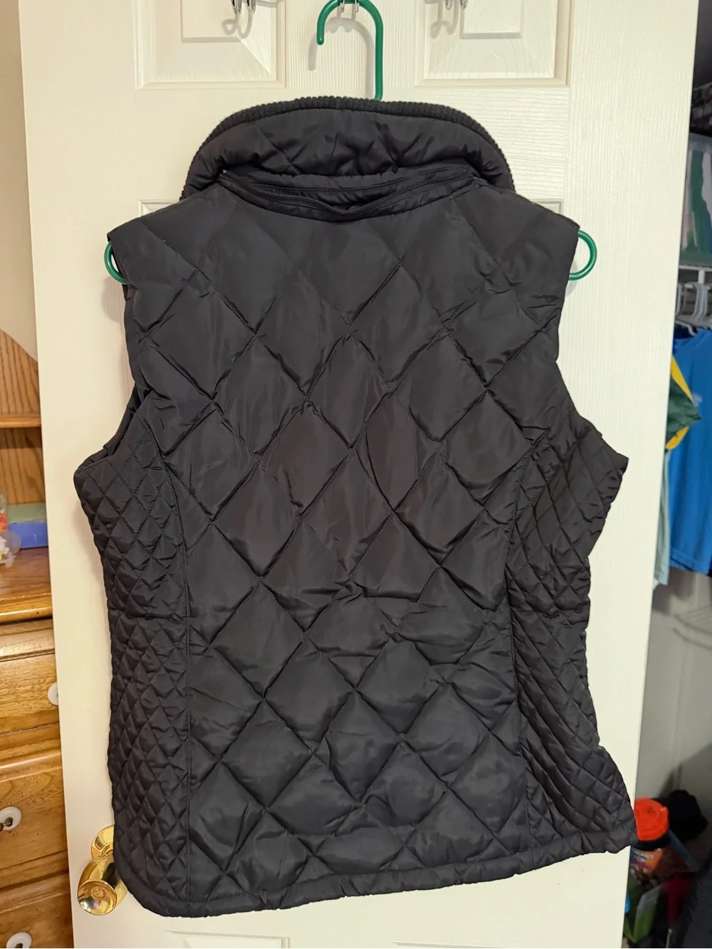 Michael Kors Black Quilted Puffer Vest with Gold Zipper